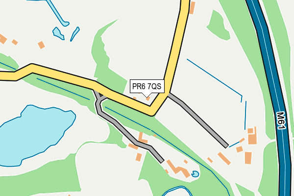 PR6 7QS map - OS OpenMap – Local (Ordnance Survey)