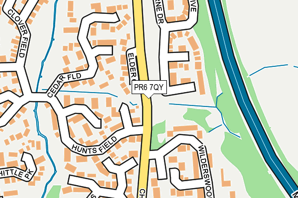 PR6 7QY map - OS OpenMap – Local (Ordnance Survey)