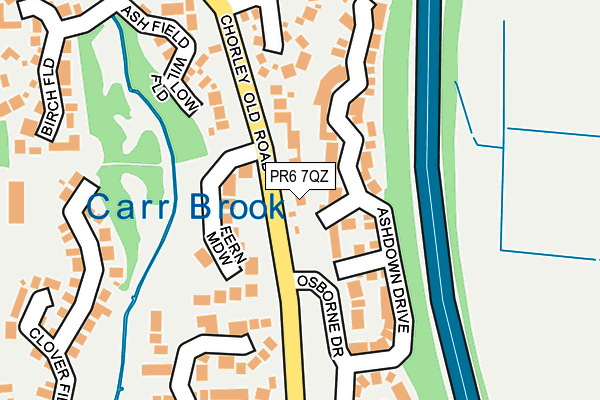 PR6 7QZ map - OS OpenMap – Local (Ordnance Survey)