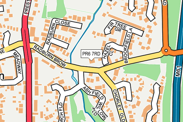 PR6 7RD map - OS OpenMap – Local (Ordnance Survey)