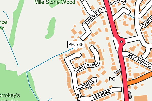 PR6 7RF map - OS OpenMap – Local (Ordnance Survey)
