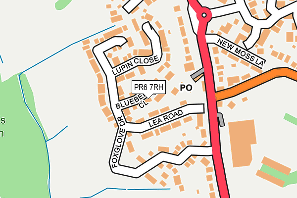 PR6 7RH map - OS OpenMap – Local (Ordnance Survey)