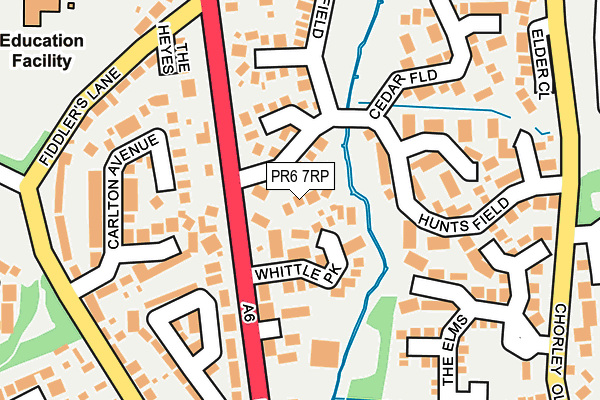 PR6 7RP map - OS OpenMap – Local (Ordnance Survey)