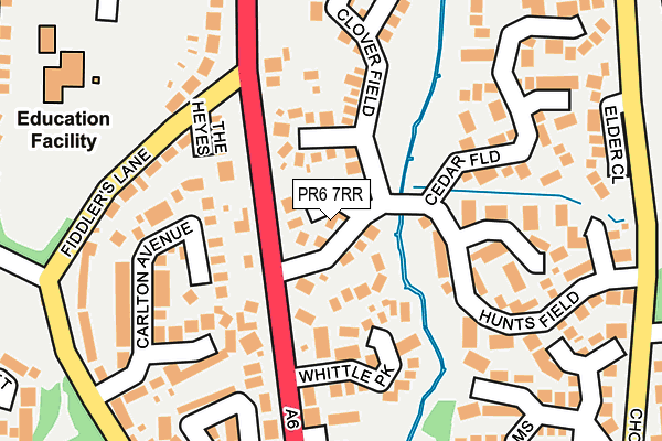 PR6 7RR map - OS OpenMap – Local (Ordnance Survey)