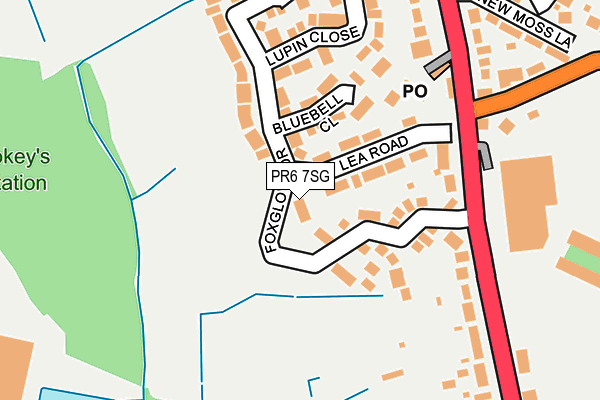 PR6 7SG map - OS OpenMap – Local (Ordnance Survey)