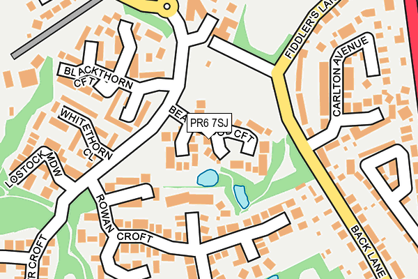 PR6 7SJ map - OS OpenMap – Local (Ordnance Survey)