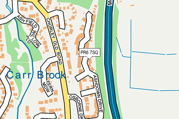 PR6 7SQ map - OS OpenMap – Local (Ordnance Survey)