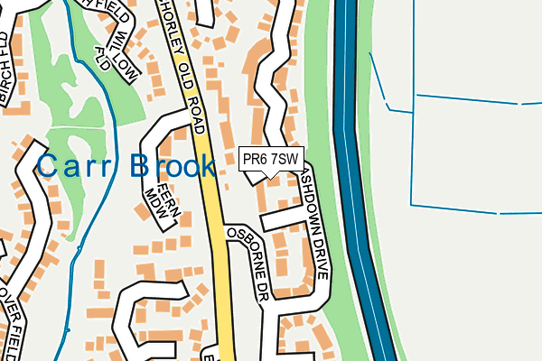 PR6 7SW map - OS OpenMap – Local (Ordnance Survey)