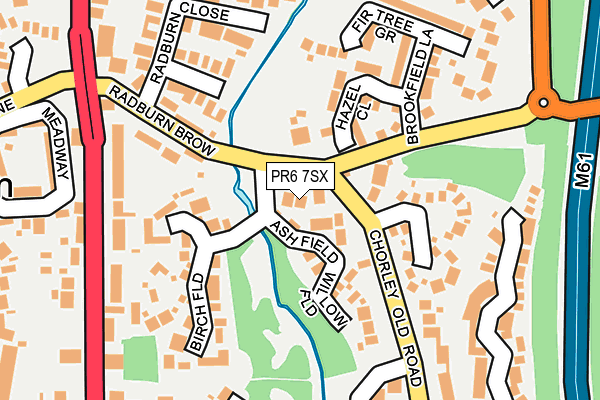 PR6 7SX map - OS OpenMap – Local (Ordnance Survey)