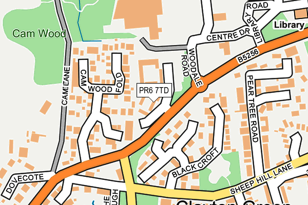 PR6 7TD map - OS OpenMap – Local (Ordnance Survey)