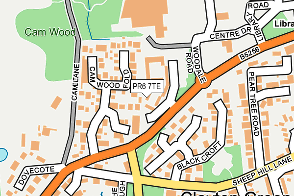 PR6 7TE map - OS OpenMap – Local (Ordnance Survey)