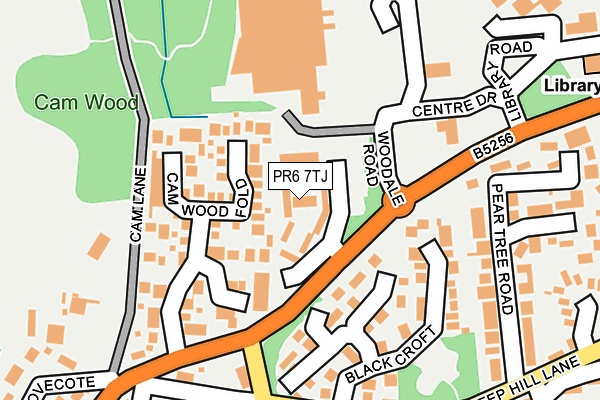 PR6 7TJ map - OS OpenMap – Local (Ordnance Survey)