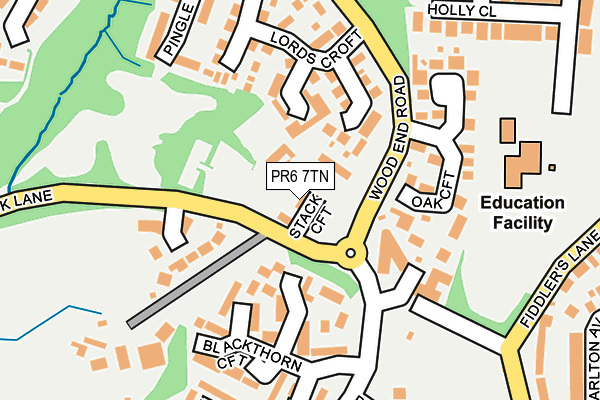 PR6 7TN map - OS OpenMap – Local (Ordnance Survey)