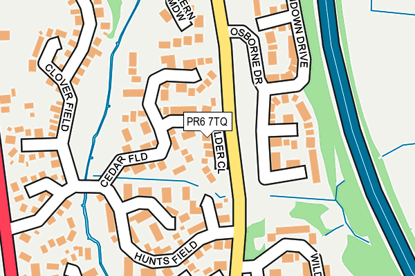PR6 7TQ map - OS OpenMap – Local (Ordnance Survey)
