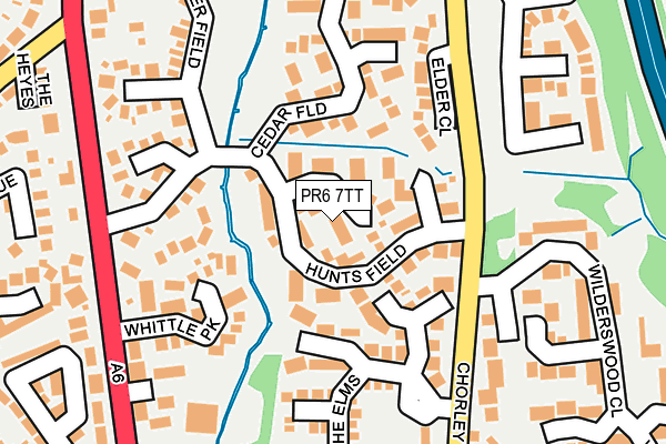 PR6 7TT map - OS OpenMap – Local (Ordnance Survey)