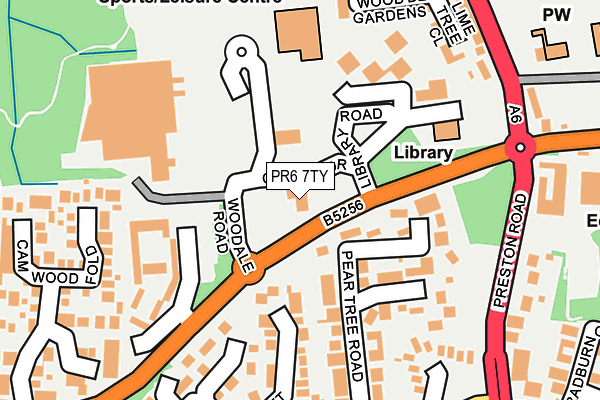PR6 7TY map - OS OpenMap – Local (Ordnance Survey)