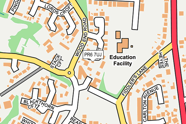 PR6 7UJ map - OS OpenMap – Local (Ordnance Survey)