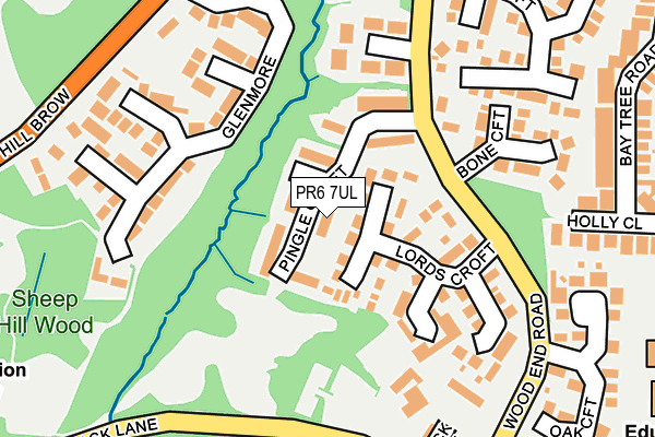 PR6 7UL map - OS OpenMap – Local (Ordnance Survey)