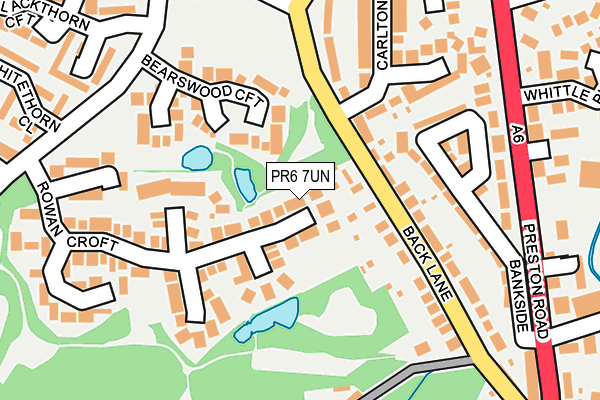 PR6 7UN map - OS OpenMap – Local (Ordnance Survey)