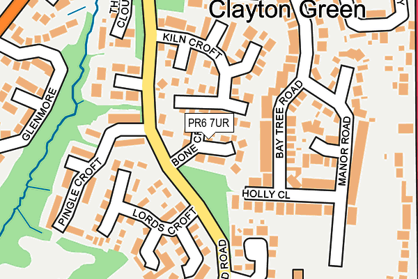 PR6 7UR map - OS OpenMap – Local (Ordnance Survey)