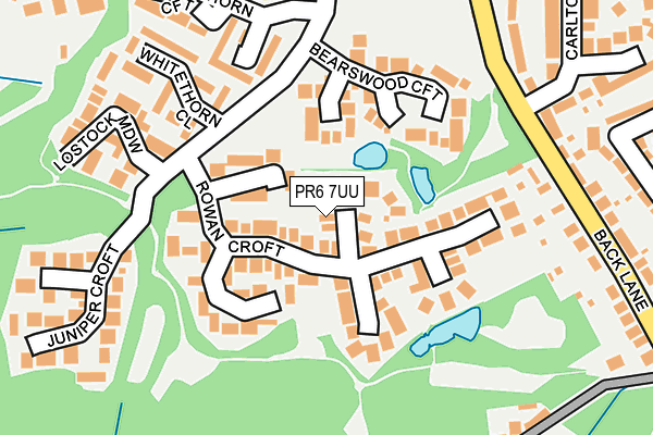 PR6 7UU map - OS OpenMap – Local (Ordnance Survey)