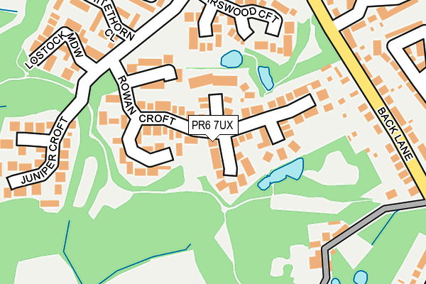 PR6 7UX map - OS OpenMap – Local (Ordnance Survey)
