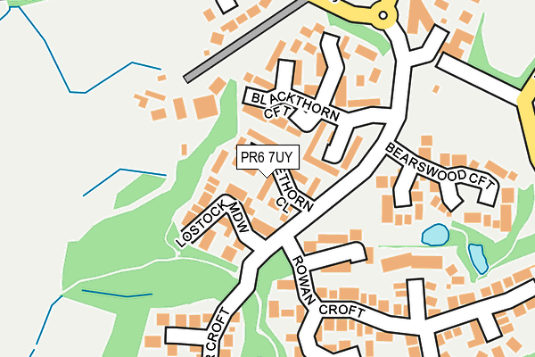 PR6 7UY map - OS OpenMap – Local (Ordnance Survey)