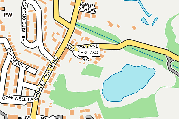 PR6 7XQ map - OS OpenMap – Local (Ordnance Survey)