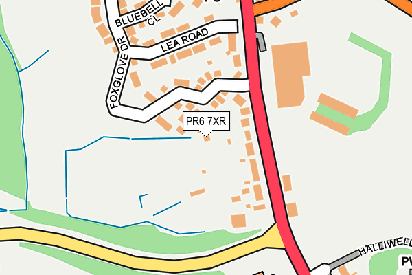 PR6 7XR map - OS OpenMap – Local (Ordnance Survey)