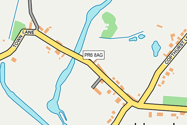 PR6 8AG map - OS OpenMap – Local (Ordnance Survey)