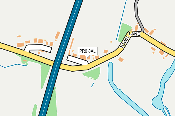 PR6 8AL map - OS OpenMap – Local (Ordnance Survey)