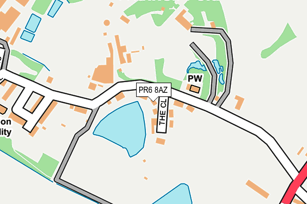 PR6 8AZ map - OS OpenMap – Local (Ordnance Survey)