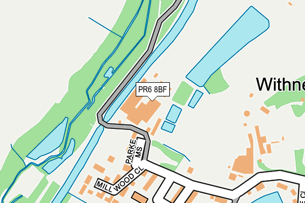 PR6 8BF map - OS OpenMap – Local (Ordnance Survey)