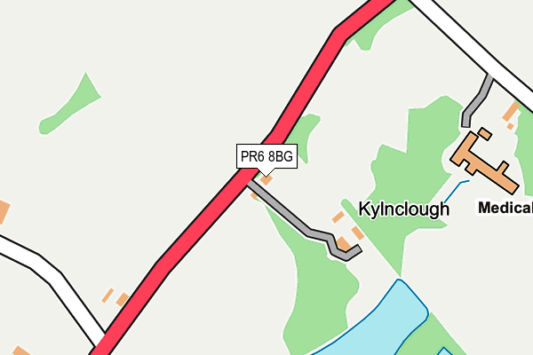 PR6 8BG map - OS OpenMap – Local (Ordnance Survey)