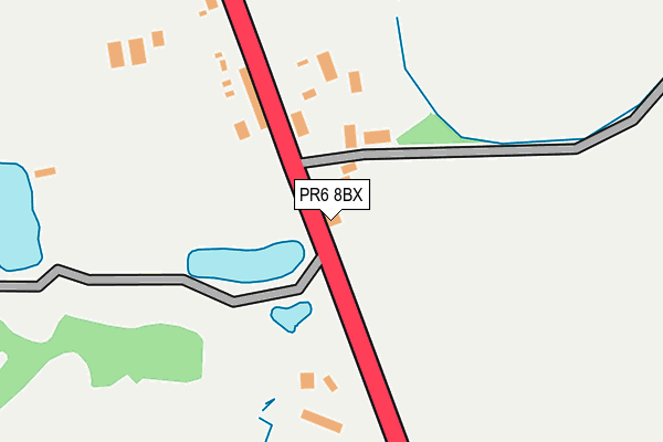 PR6 8BX map - OS OpenMap – Local (Ordnance Survey)