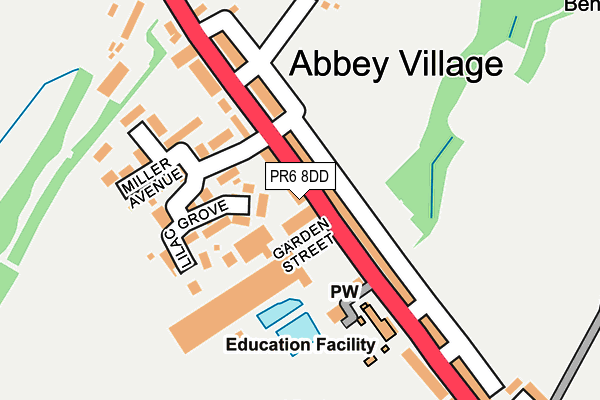 PR6 8DD map - OS OpenMap – Local (Ordnance Survey)