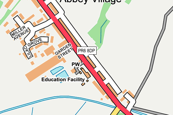 PR6 8DP map - OS OpenMap – Local (Ordnance Survey)