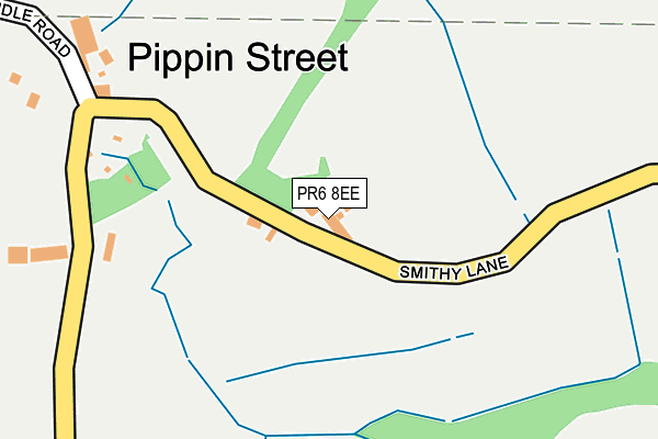 PR6 8EE map - OS OpenMap – Local (Ordnance Survey)