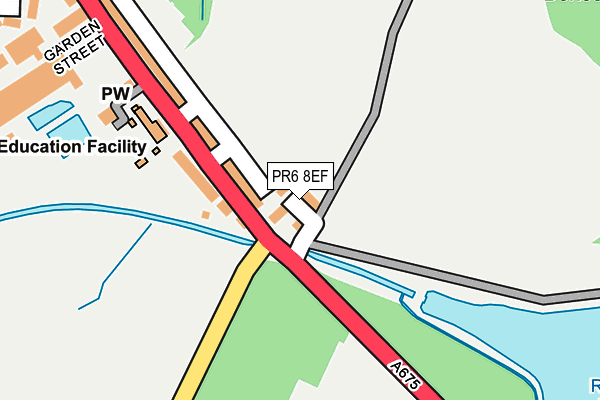 PR6 8EF map - OS OpenMap – Local (Ordnance Survey)