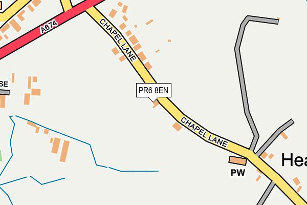 PR6 8EN map - OS OpenMap – Local (Ordnance Survey)