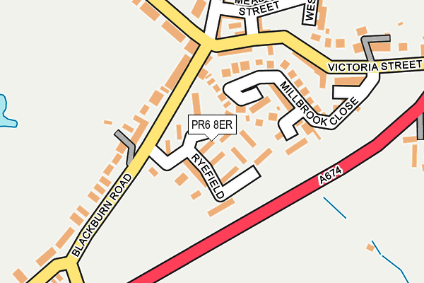 PR6 8ER map - OS OpenMap – Local (Ordnance Survey)