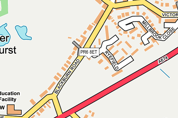 PR6 8ET map - OS OpenMap – Local (Ordnance Survey)