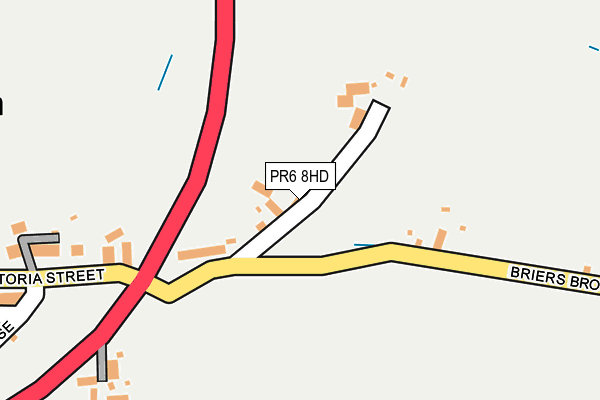 PR6 8HD map - OS OpenMap – Local (Ordnance Survey)