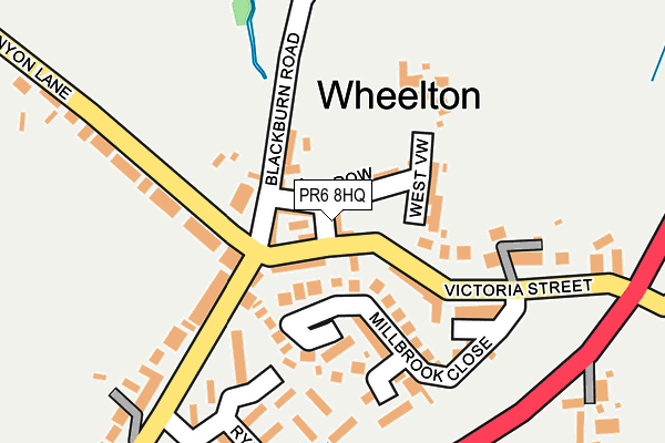 PR6 8HQ map - OS OpenMap – Local (Ordnance Survey)