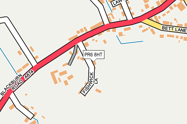PR6 8HT map - OS OpenMap – Local (Ordnance Survey)