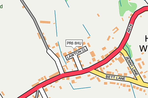 PR6 8HU map - OS OpenMap – Local (Ordnance Survey)