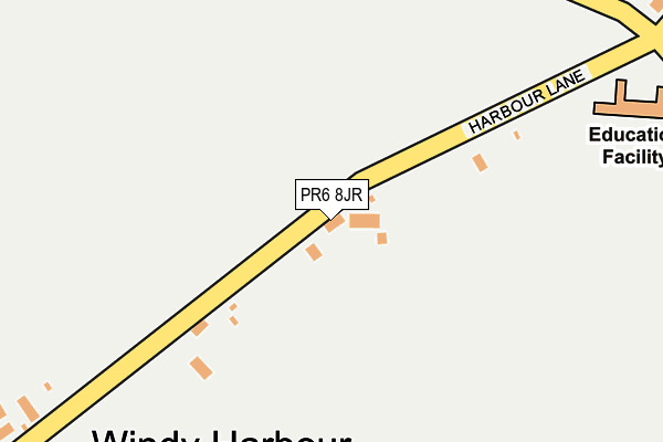 PR6 8JR map - OS OpenMap – Local (Ordnance Survey)