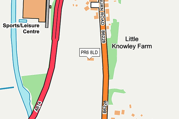 PR6 8LD map - OS OpenMap – Local (Ordnance Survey)
