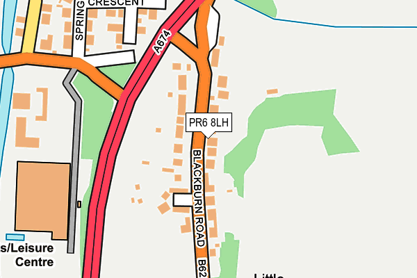PR6 8LH map - OS OpenMap – Local (Ordnance Survey)