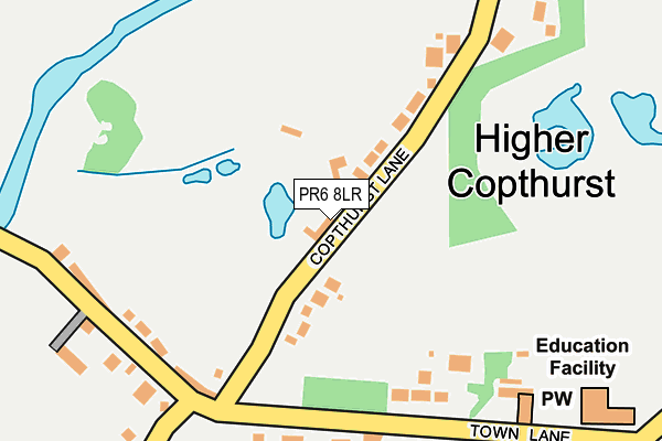 PR6 8LR map - OS OpenMap – Local (Ordnance Survey)